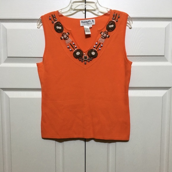 JOSEPH A. BEADED & JEWELED NECKLINE KNIT TOP - Picture 5 of 8